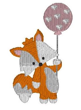Foxy valentine - balloon