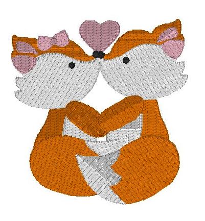 Foxy valentine - kissing