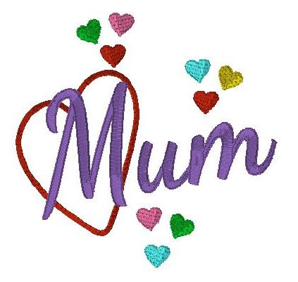 Mum with hearts