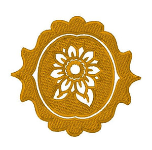 Sunflower medallion - embossed